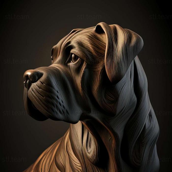 3D модель Собака кане корсо (STL)